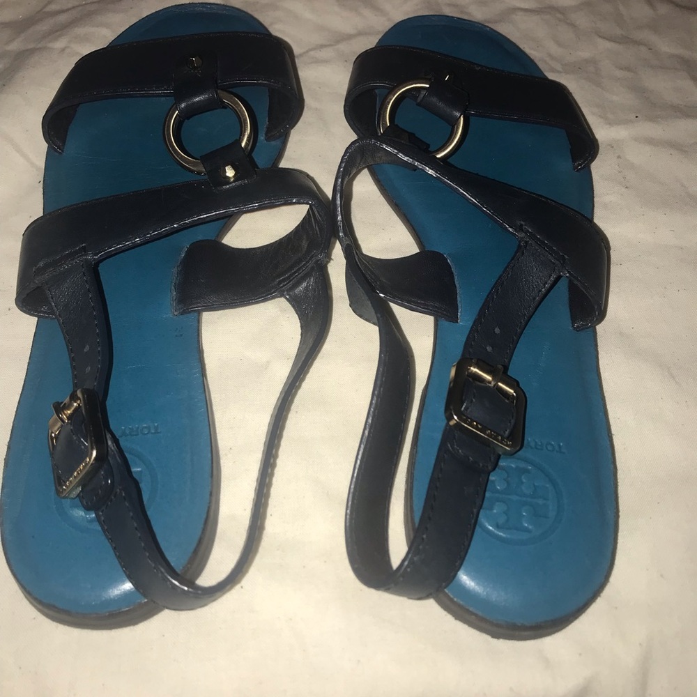 Tory Burch Navy Blue vintage sandal